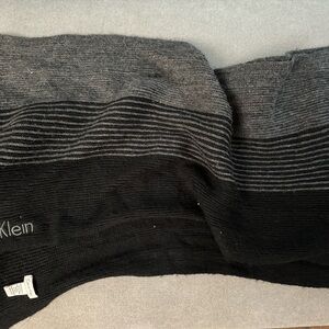 Calvin Klein Men's Striped Black and Gray Boxer Briefs